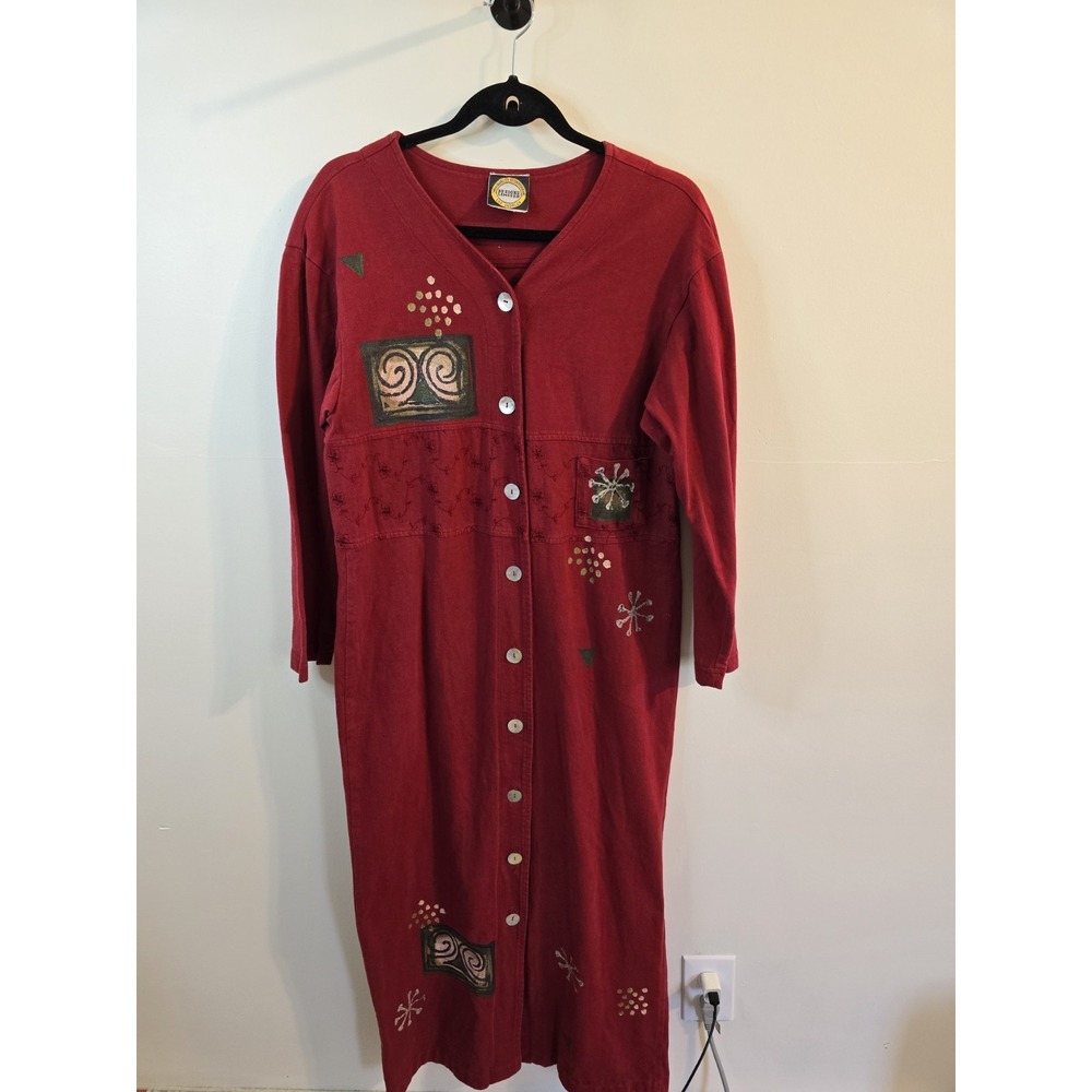 Designs Limited L Vintage 80's 90's Maxi Dress‎ Cotton Boho Whimsycore Cottage